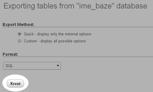 Backup baze